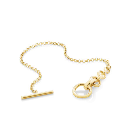 19cm (7.5”) Hollow Graduated Belcher Toggle Bar Bracelet in 10kt Yellow Gold 19cm (7.5”) Hollow Graduated Belcher Toggle Bar Bracelet in 10kt Yellow Gold