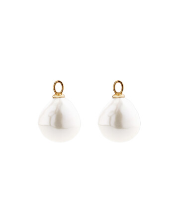 6-6.5mm Bar Drop Earrings with Cultured Freshwater Baroque Pearls in 10kt Yellow Gold 6-6.5mm Bar Drop Earrings with Cultured Freshwater Baroque Pearls in 10kt Yellow Gold
