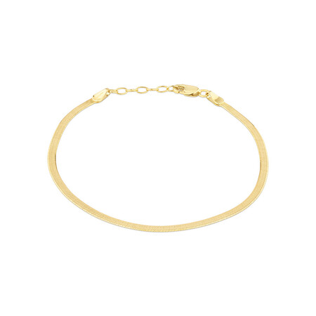19cm (7.5") Herringbone Bracelet in 10kt Yellow Gold