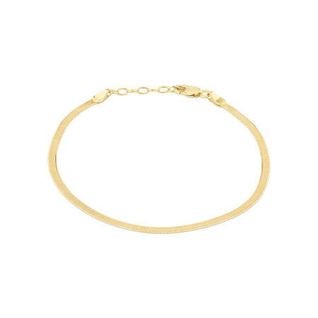 19cm (7.5") Herringbone Bracelet in 10kt Yellow Gold 19cm (7.5") Herringbone Bracelet in 10kt Yellow Gold