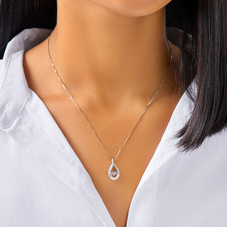 Everlight Pendant with 0.38 Carat TW Of Diamonds in 10kt White Gold Everlight Pendant with 0.38 Carat TW Of Diamonds in 10kt White Gold