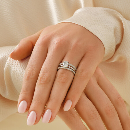 Enhancer Ring with 1/2 Carat TW of Diamonds in 14kt White Gold Enhancer Ring with 1/2 Carat TW of Diamonds in 14kt White Gold
