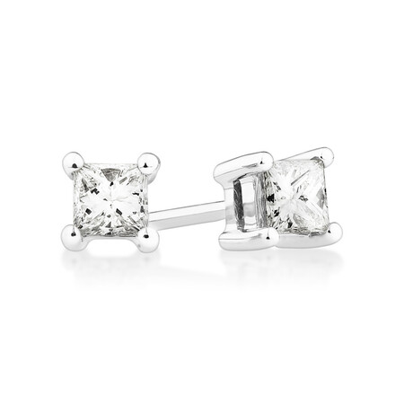 Stud Earrings with 0.33 Carat TW of Diamonds in 10ct White Gold Stud Earrings with 0.33 Carat TW of Diamonds in 10ct White Gold