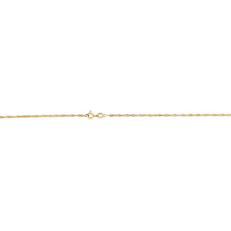45cm (18") 1mm-1.5mm Width Hollow Singapore Chain in 10kt Yellow Gold 45cm (18") 1mm-1.5mm Width Hollow Singapore Chain in 10kt Yellow Gold