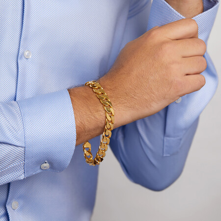 23cm (9") Flat Curb Bracelet in 10kt Yellow Gold 23cm (9") Flat Curb Bracelet in 10kt Yellow Gold