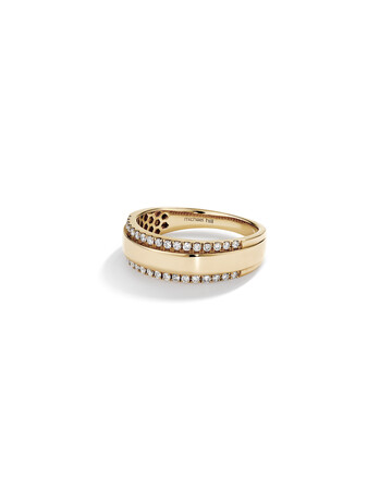 Two Row Ring with 0.37 TW of Diamonds In 10kt Yellow Gold Two Row Ring with 0.37 TW of Diamonds In 10kt Yellow Gold