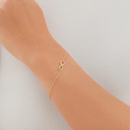 19cm (7.5") Infinity Bracelet in 10kt Yellow Gold 19cm (7.5") Infinity Bracelet in 10kt Yellow Gold