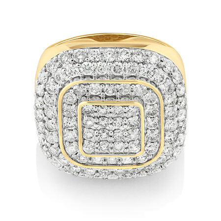 Ring with 4 Carat TW of Diamonds in 10kt Yellow Gold Ring with 4 Carat TW of Diamonds in 10kt Yellow Gold