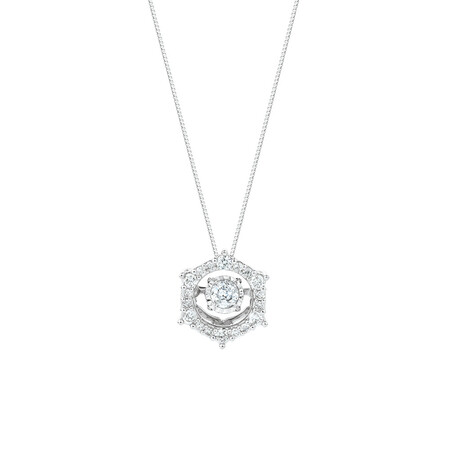 Everlight Pendant with 0.33 Carat TW of Diamonds in 10ct White Gold