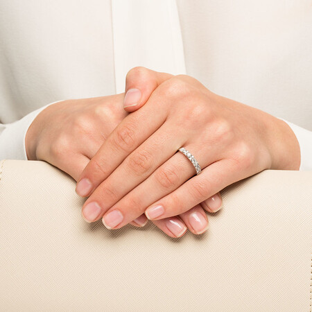 Wedding Band with 1/3 Carat TW of Diamonds in 10ct White Gold Wedding Band with 1/3 Carat TW of Diamonds in 10ct White Gold