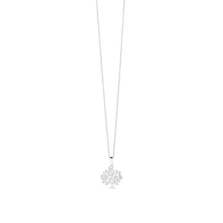Tree of Life Pendant with Cubic Zirconia in Sterling Silver Tree of Life Pendant with Cubic Zirconia in Sterling Silver
