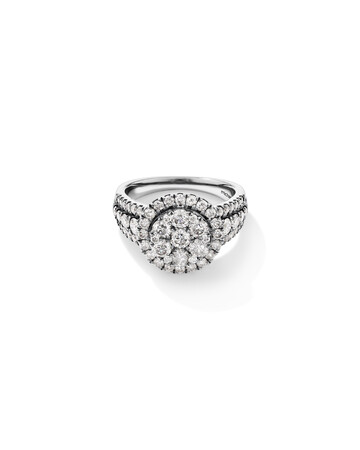 Halo Ring with 2 Carat Of Diamonds in 10kt White Gold Halo Ring with 2 Carat Of Diamonds in 10kt White Gold