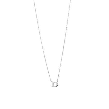 'D' Initial Necklace in Sterling Silver 'D' Initial Necklace in Sterling Silver