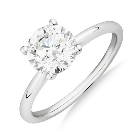 Laboratory-Created 1.50 Carat Diamond Ring In 14ct White Gold Laboratory-Created 1.50 Carat Diamond Ring In 14ct White Gold