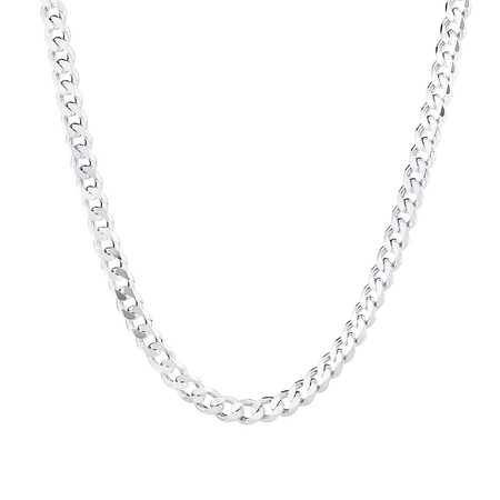55cm (22") 5mm-5.5mm Width Curb Chain in Sterling Silver 55cm (22") 5mm-5.5mm Width Curb Chain in Sterling Silver