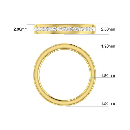 Wedding Band with 0.34 Carat TW of Diamonds in 14kt Yellow Gold Wedding Band with 0.34 Carat TW of Diamonds in 14kt Yellow Gold