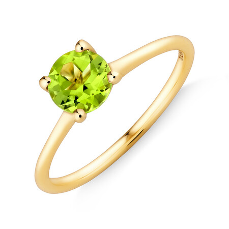 Peridot Ring in 10kt Yellow Gold Peridot Ring in 10kt Yellow Gold
