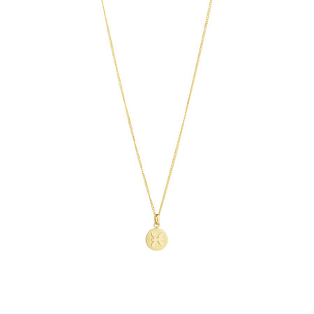 Pisces Zodiac Pendant in 10ct yellow Gold Pisces Zodiac Pendant in 10ct yellow Gold