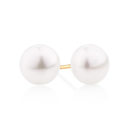 Stud Earrings with Cultured Freshwater Pearls in 10ct Yellow Gold Stud Earrings with Cultured Freshwater Pearls in 10ct Yellow Gold