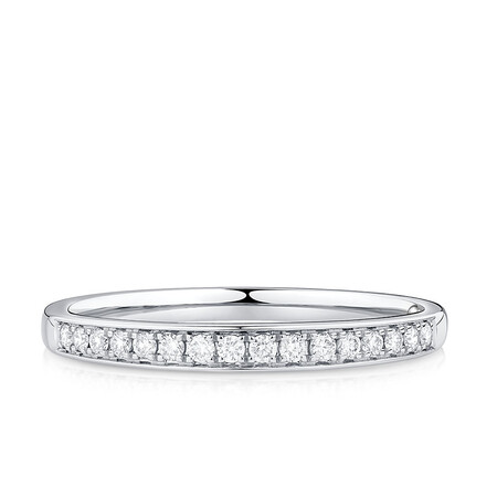 Whitefire Wedding Band with 0.15 Carat TW of Diamonds in 18ct White Gold & 22ct Yellow Gold Whitefire Wedding Band with 0.15 Carat TW of Diamonds in 18ct White Gold & 22ct Yellow Gold