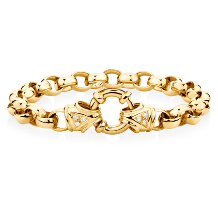 23cm (9.5") Diamond Set Bracelet in 10ct Yellow Gold 23cm (9.5") Diamond Set Bracelet in 10ct Yellow Gold