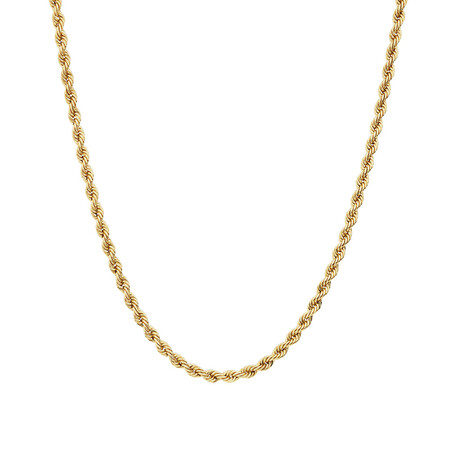 60cm (24") Rope Chain in 10ct Yellow Gold 60cm (24") Rope Chain in 10ct Yellow Gold
