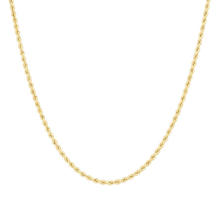 45cm (18") Rope Chain in 10kt Yellow Gold 45cm (18") Rope Chain in 10kt Yellow Gold