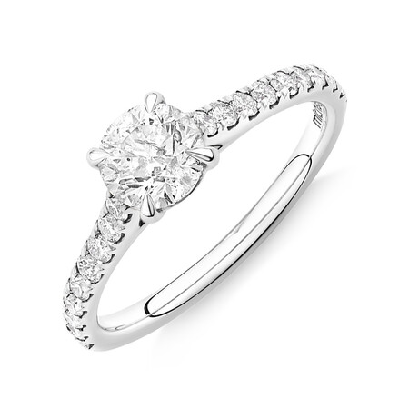 Engagement Ring with 1 1/4 Carat TW of Diamonds in 14kt White Gold Engagement Ring with 1 1/4 Carat TW of Diamonds in 14kt White Gold