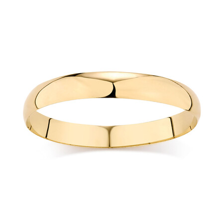 Oval Bangle in 10ct Yellow Gold Oval Bangle in 10ct Yellow Gold