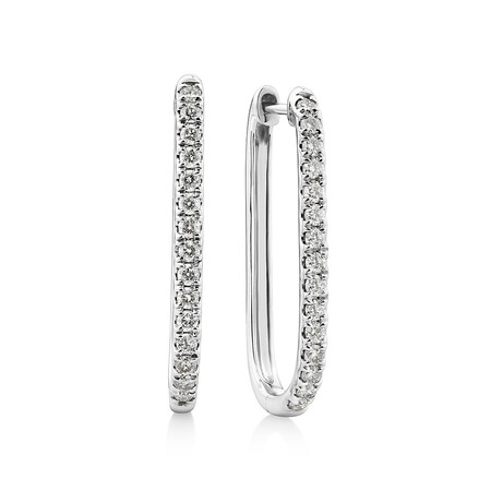 Huggies with 0.45 Carat TW of Diamonds in 10kt White Gold Huggies with 0.45 Carat TW of Diamonds in 10kt White Gold