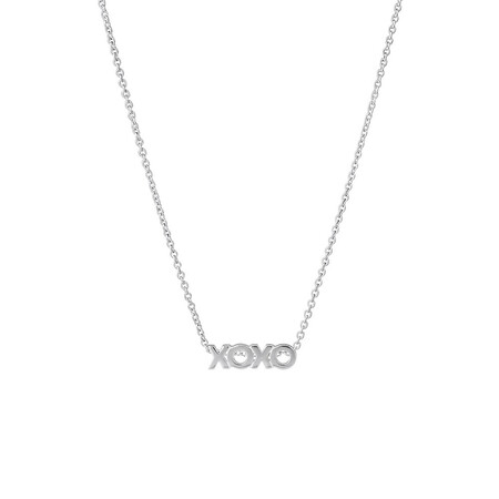 45cm (18") XOXO Necklace in Sterling Silver