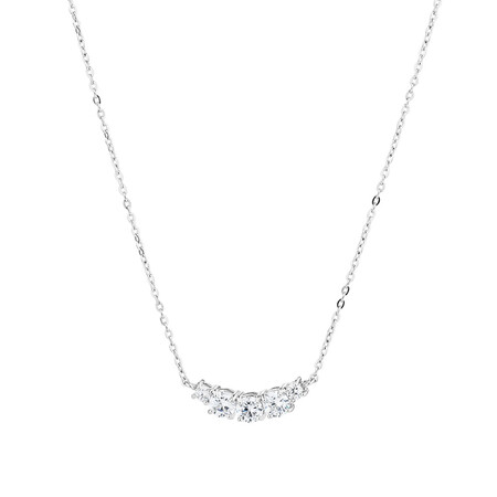 Necklace with Cubic Zirconia in Sterling Silver Necklace with Cubic Zirconia in Sterling Silver
