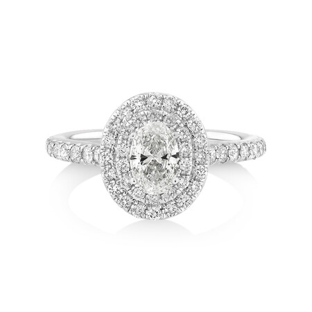Sir Michael Hill Designer Engagement Ring with 1 1/5 Carat TW of Diamonds in 14kt White & Rose Gold Sir Michael Hill Designer Engagement Ring with 1 1/5 Carat TW of Diamonds in 14kt White & Rose Gold