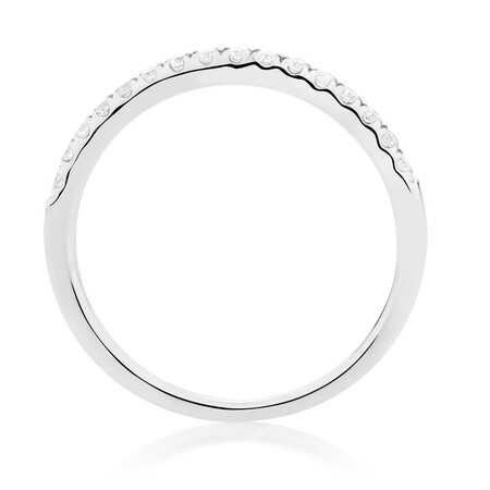 Wedding Band with 0.20 TW of Diamonds in 14ct White Gold Wedding Band with 0.20 TW of Diamonds in 14ct White Gold