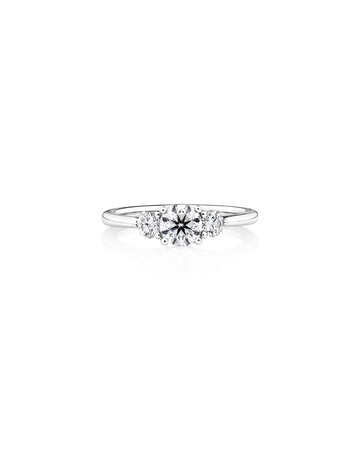 Sir Michael Hill Designer Three Stone Engagement Ring with 0.90 Carat TW of Diamonds in 18ct White Gold Sir Michael Hill Designer Three Stone Engagement Ring with 0.90 Carat TW of Diamonds in 18ct White Gold