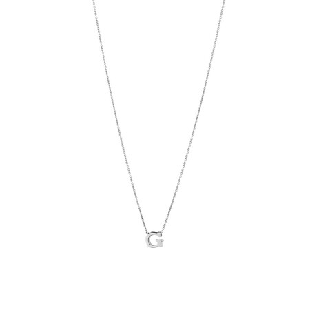 'G' Initial Necklace in Sterling Silver 'G' Initial Necklace in Sterling Silver