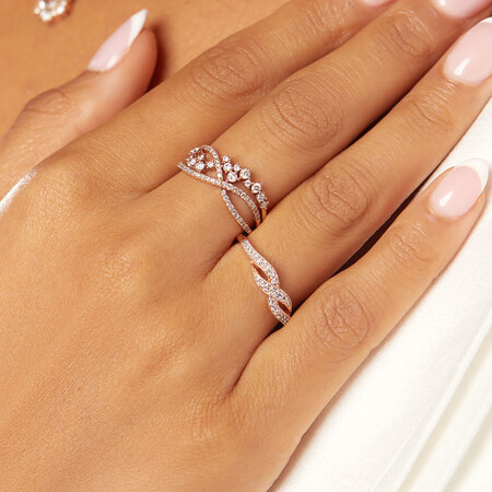 Ring with 0.50 Carat TW of Diamonds in 10ct Rose Gold Ring with 0.50 Carat TW of Diamonds in 10ct Rose Gold