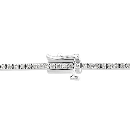 Tennis Bracelet with 1 Carat TW of Diamonds in 10kt White Gold Tennis Bracelet with 1 Carat TW of Diamonds in 10kt White Gold