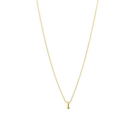 "I" Initial Necklace in 10ct Yellow Gold "I" Initial Necklace in 10ct Yellow Gold