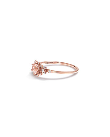 Ring with Morganite & 0.10 Carat TW of Diamonds in 10kt Rose Gold Ring with Morganite & 0.10 Carat TW of Diamonds in 10kt Rose Gold