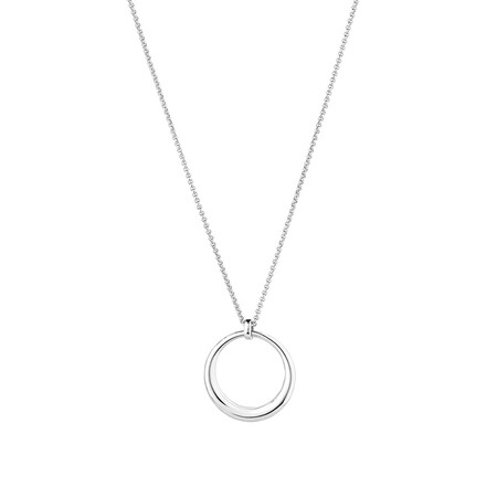 Sculpture 50cm (20") Circle Pendant In Sterling Silver Sculpture 50cm (20") Circle Pendant In Sterling Silver
