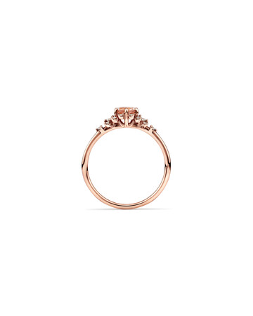 Ring with Morganite & 0.10 Carat TW of Diamonds in 10kt Rose Gold Ring with Morganite & 0.10 Carat TW of Diamonds in 10kt Rose Gold
