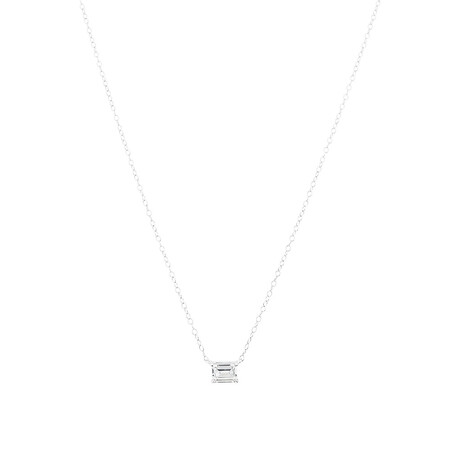 Necklace with Cubic Zirconia in Sterling Silver Necklace with Cubic Zirconia in Sterling Silver