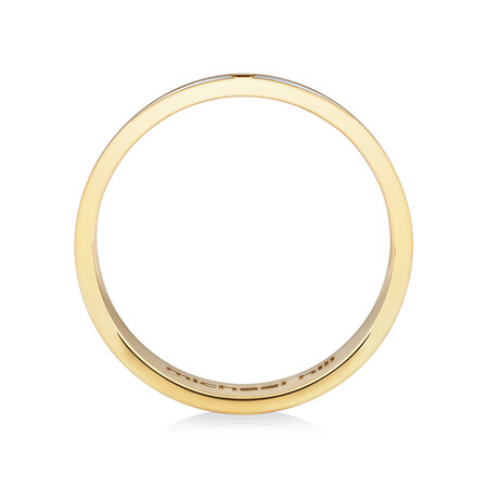 Men's Wedding Band in 10kt Yellow & White Gold Men's Wedding Band in 10kt Yellow & White Gold