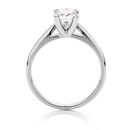 Evermore Solitaire Engagement Ring with 1 Carat TW Diamond in 14ct White Gold Evermore Solitaire Engagement Ring with 1 Carat TW Diamond in 14ct White Gold