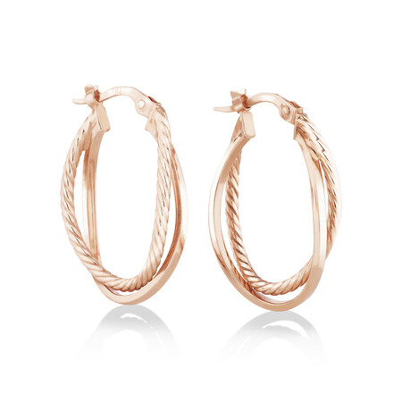 Double Hoop Earrings in 10kt Rose Gold Double Hoop Earrings in 10kt Rose Gold