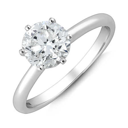 Michael Hill Solitaire Engagement Ring with a 1.50 Carat TW Diamond with the De Beers Code of Origin in Platinum