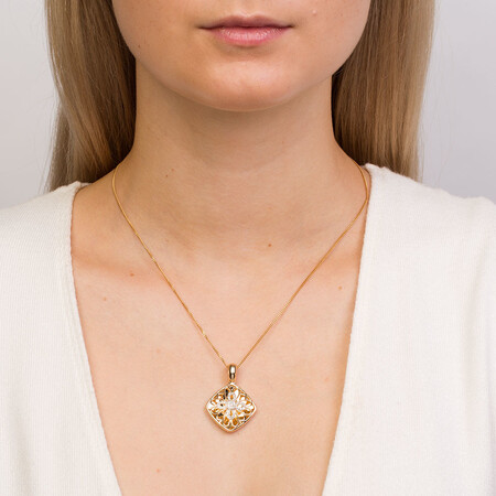 Enhancer Pendant with 1/4 Carat TW of Diamonds in 10ct Yellow Gold Enhancer Pendant with 1/4 Carat TW of Diamonds in 10ct Yellow Gold