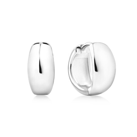 Polished Huggies in Sterling Silver Polished Huggies in Sterling Silver