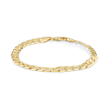 21cm (8.5") 6mm-6.5mm Width Curb Bracelet in 10kt Yellow Gold 21cm (8.5") 6mm-6.5mm Width Curb Bracelet in 10kt Yellow Gold